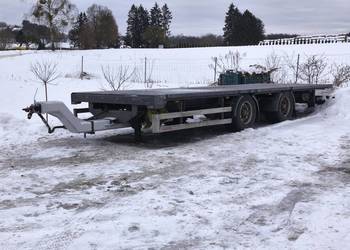 Przyczepa platforma laweta tandem do maszyn górny zaczep ocynk