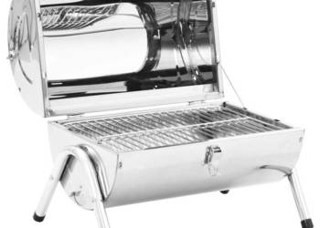 Przenośny grill węglowy stal nierdzewna podwójny ruszt WM-47852