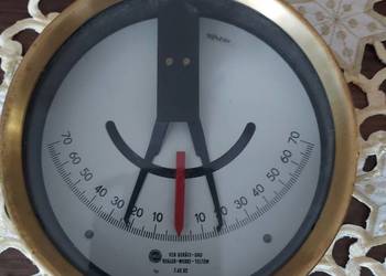 Przechyłomierz okrętowy klinometr stary mosiężny