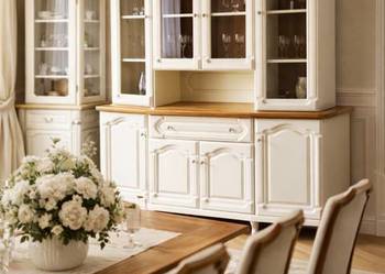 Ekskluzywna Witryna 181` Opium Ecru Stylowy Dębowy Blat  BEKAS Producent