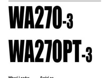 Komatsu WA270-3 WA270PT-3 instrukcja napraw PL