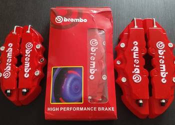Nowe osłony na zaciski hamulcowe Brembo look 4 szt. 24 cm / 19,5 cm