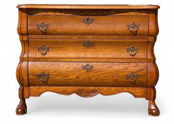 Stylowa brzuchata komoda na rzeźbionych nogach Stylowa brzuchata komoda na rzeźbionych nogach