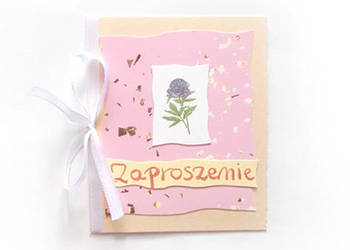 pudrowe zaproszenia na różne okazje, ogólne zaproszenie c6