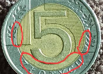 5  Złotych 2010 r. wielodestrukt - rzadkość 5  Złotych 2010 r. wielodestrukt - rzadkość