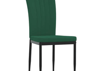 Krzesła stołowe 4 szt. ciemnozielone obite aksamitem WM-326106