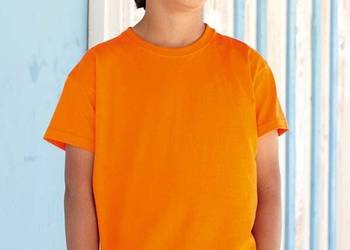 BAWEŁNIANY Dziecięcy t-shirt pomarańcz FRUIT of the LOOM