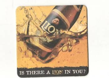 Lion  - podstawka do piwa. Nr. 1.