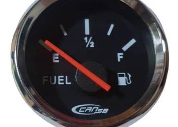 Zegar wskaźnik poziomu paliwa chromowany śrebny 12V. 10/180