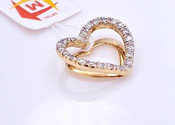 WYPRZEDAŻ !-30% Wisiorek Złoty 585 Serce z kamieniami Z-1107 WYPRZEDAŻ !-30% Wisiorek Złoty 585 Serce z kamieniami Z-1107