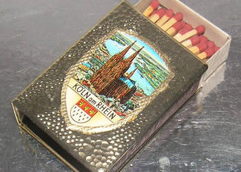 zapałki etui metalowe vintage katedra w Kolonii_Ddvin