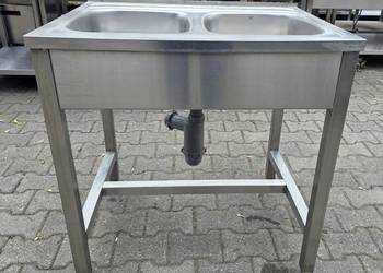 Zlew 2 Komorowy Gastronomiczny 80/60/85 cm - M.1094 N