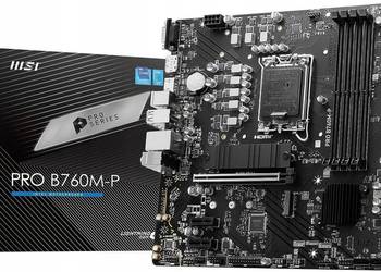 Nowa Płyta MSI PRO B760M-P B760 DDR5 SATA3 M.2 USB3.0 PCIe4.0 s.1700 mATX