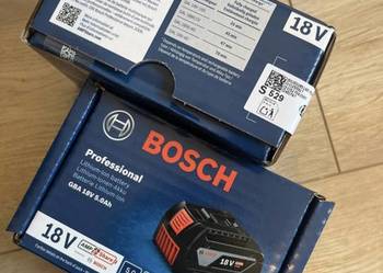 2 AKUMULATORY - nowe, oryginalne  LI-ION GBA PRO 18V 5.0Ah BOSCH