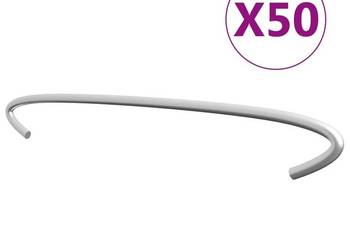 vidaXL Haki do gabionów, 50 szt., galwanizowana stal, 15 cm(SKU:145623)