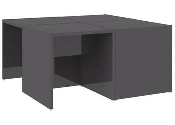 Stoliki kawowe 4 szt. szare połysk 33x33x33 cm WM-806821