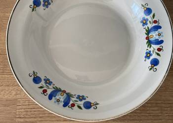 Lubiana wzór kaszubski, głęboki talerz obiadowy PRL