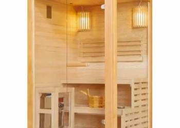 Sauna fińska sucha szklana nowa 2os piec HARVIA 230V + sterownik MAŁA