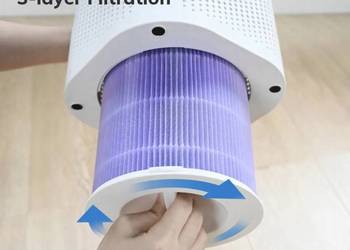 Oczyszczacz powietrza z funkcją nawilżania i filtrem HEPA H13, zapewniający