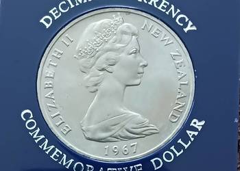 1 Dolar Nowa Zelandia 1967 r. Mennicze, oryginał opakowanie- Profesional 1 Dolar Nowa Zelandia 1967 r. Mennicze, oryginał opakowanie- Profesional