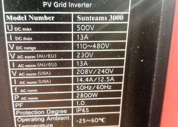Inwerter  falownik ip65 ongrid sunteam  2800w