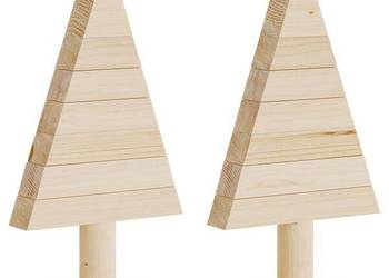 vidaXL Drewniane choinki do ozdobienia, 2 szt., 30 cm(SKU:357992)