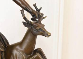 Diana Artemida z Jeleniem - Bogini Myśliwych - Figura z Brązu