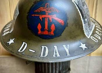 Hełm kanadyjski MKII 1942, okolicznościowy,  ręcznie malowany, D-Day