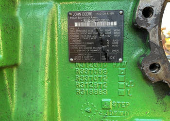 John deere 8345r miska olejowa obudowa mostu przedniego