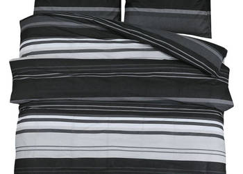 Zestaw pościeli czarno-biały 200x200 cm bawełna WM-136493
