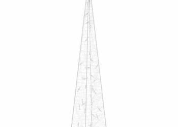 vidaXL Stożek dekoracyjny, akrylowy, zimne białe LED(SKU:328960)