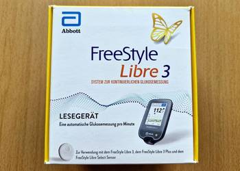 Czytnik FreeStyle Libre 3 Alarmy dźwiękowe Nowy Zaplombowany