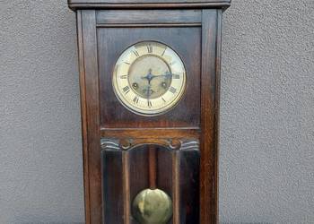 Stary zegar ścienny gabinetowy Junghans przedwojenny sprawny film F019