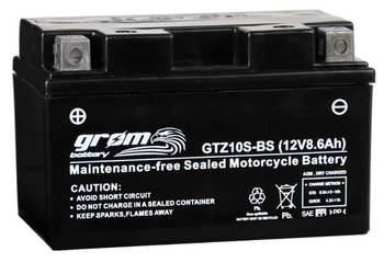 Akumulator motocyklowy 12V 8.6Ah  GROM GTZ10S-BS YTZ10S-BS