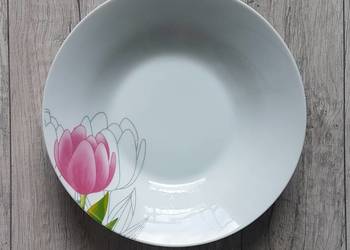 DOMOTTI Talerz obiadowy głęboki na zupę Tulipan 21 cm