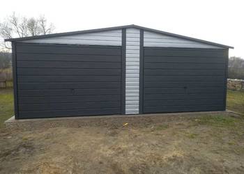 Garaż  z płyt warstwowych 6x5 dwuspadowy
