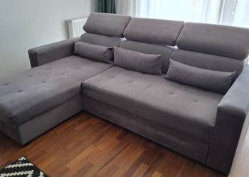 Narożnik MONSON Agata Meble – funkcja spania, pojemnik, regulowane zagłówki