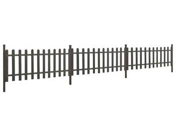 Płot sztachetowy ze słupkami, 3 szt., WPC, 614x80 cm(SKU:318090)
