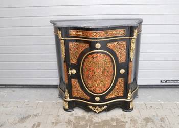 BOULLE - BRZUCHATA KOMODA OKUCIA Z BRĄZU intarsje