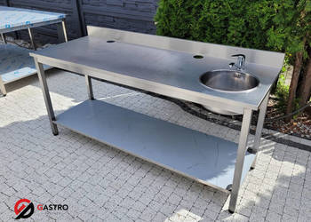 Zlew gastronomiczny 1-komorowy 190x70x85 cm