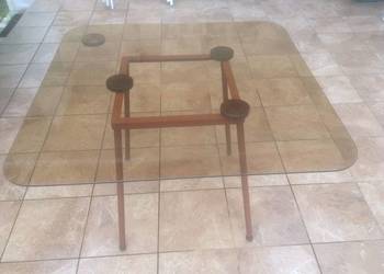 Blat na stół z hartowanego brązowego szkła 90x90cmx5mm.,