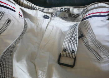 Spodnie białe jeans rozm M/L rybaczki za kolano