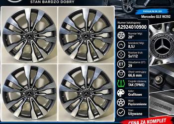 Mercedes GLE W292 C292 4xOryg. felgi 8,5Jx20“ ET29 5x112 Nr Kat A2924010900