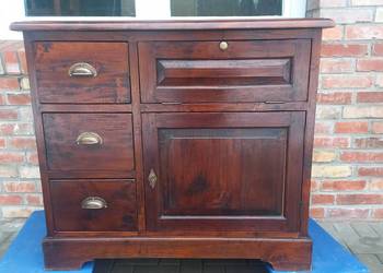 Komoda drewniana kolonialna Szafka pod telewizor RTV Bufet Kredens (757)