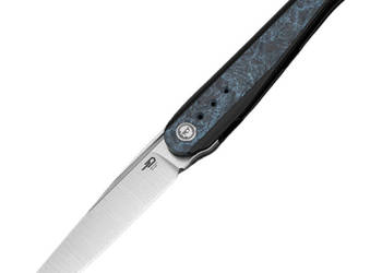 Nóż składany Bestech Spear Phisher Black Titanium/Blue CF, Hand Rubbed Sat…