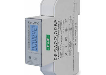 1-fazowy licznik zużycia energii czynnej, biernej, Modbus RTU,