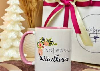Kubek ceramiczny z nadrukiem - Prezent dla świadkowej