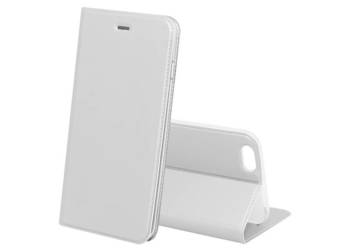 Pokrowiec etui z klapką srebrne do APPLE iPhone 6s
