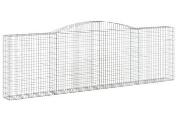 Kosze gabionowe 5 szt 400x30x120/140 cm galwanizowane żelazo WM-3146882