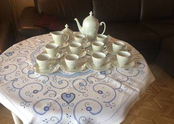 komplet do kawy biała porcelana